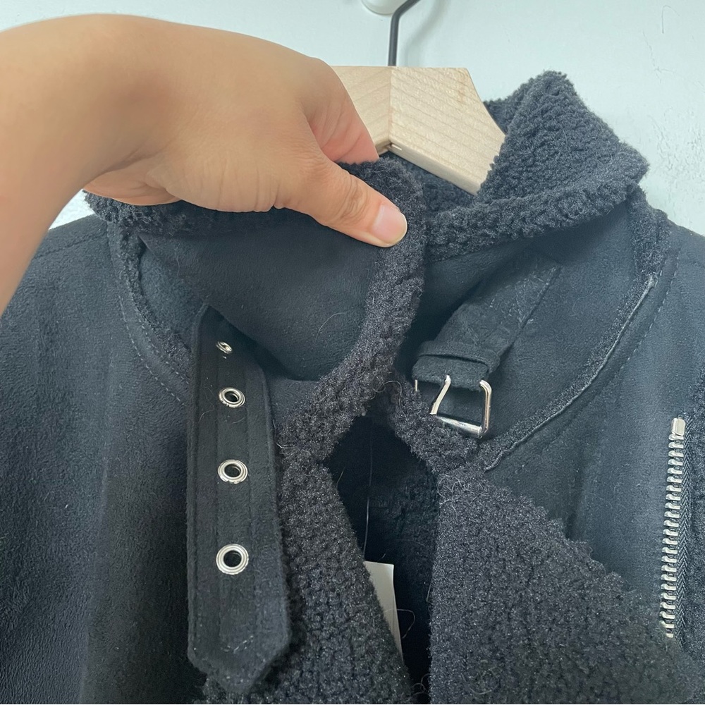 Loft Black Shearling Jacket - image 4